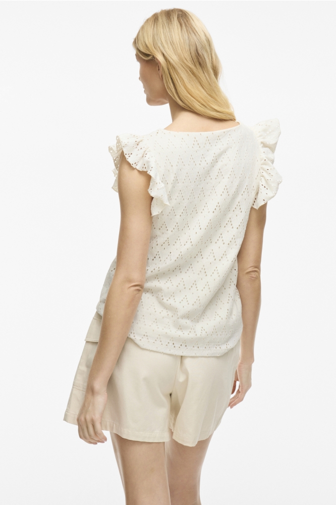 VIAMALINA V-NECK C/S TOP/PB 14104110 BIRCH
